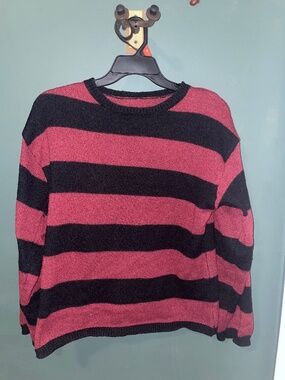 ASOS emo red and black sweater size large L mens